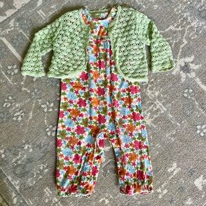 ADORABLE, COMFY 2 PIECE LIKE-NEW, BABY ONESIE & JACKET
